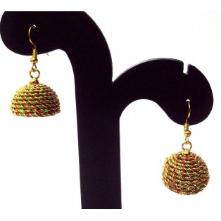 Golden Oxidized Earrings Jhumka Jhumki Jewelry Bollywood Drop Dangle Hook EA179